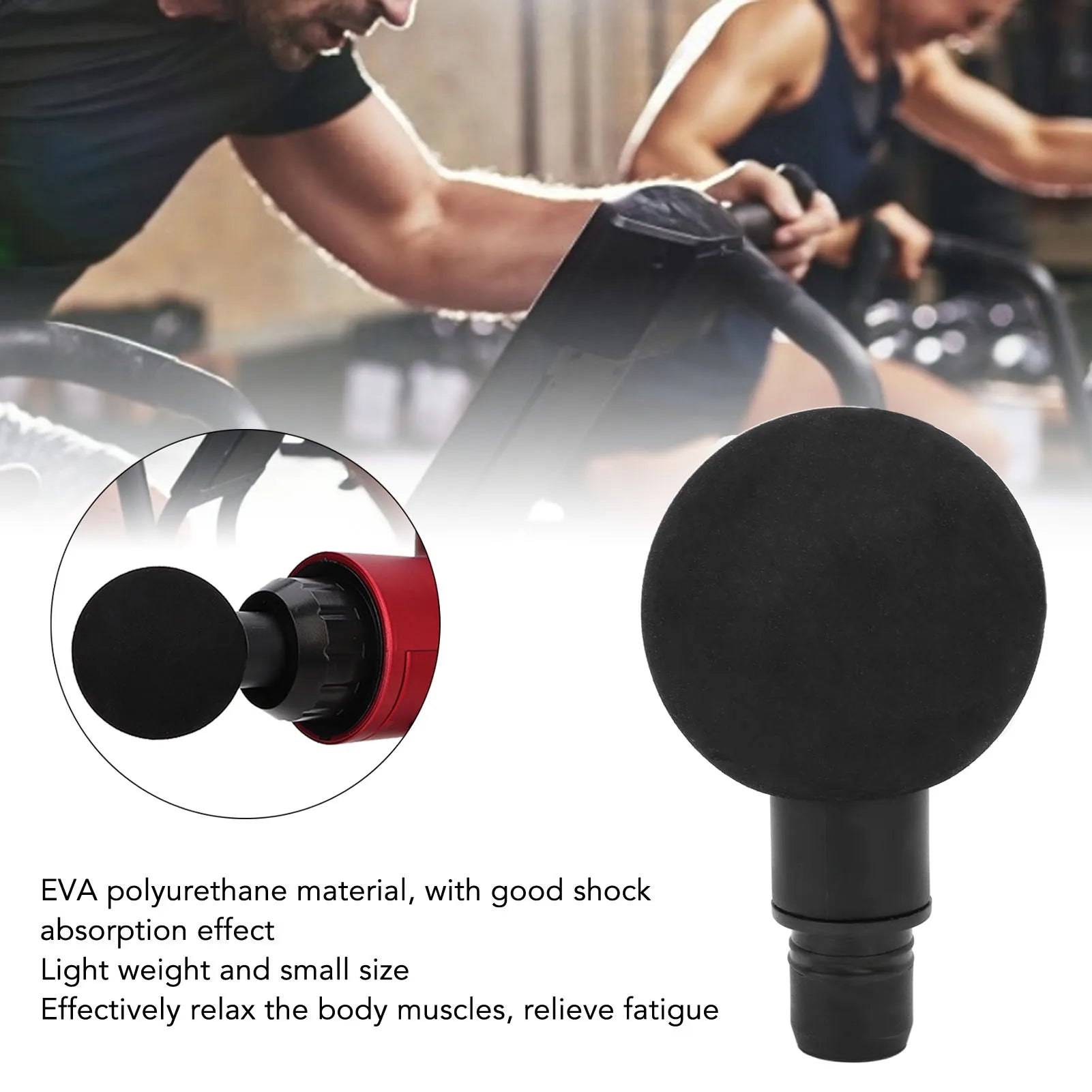 19mm Diameter Fascia Gun Head Applicator Attachment Replacement Muscle Massager Head Deep Tissue Percussion Plug for Buttocks Qme