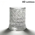 Vintage Glass 360 Rotating Cup Base Creative Glowing Rotation Light Qme A2