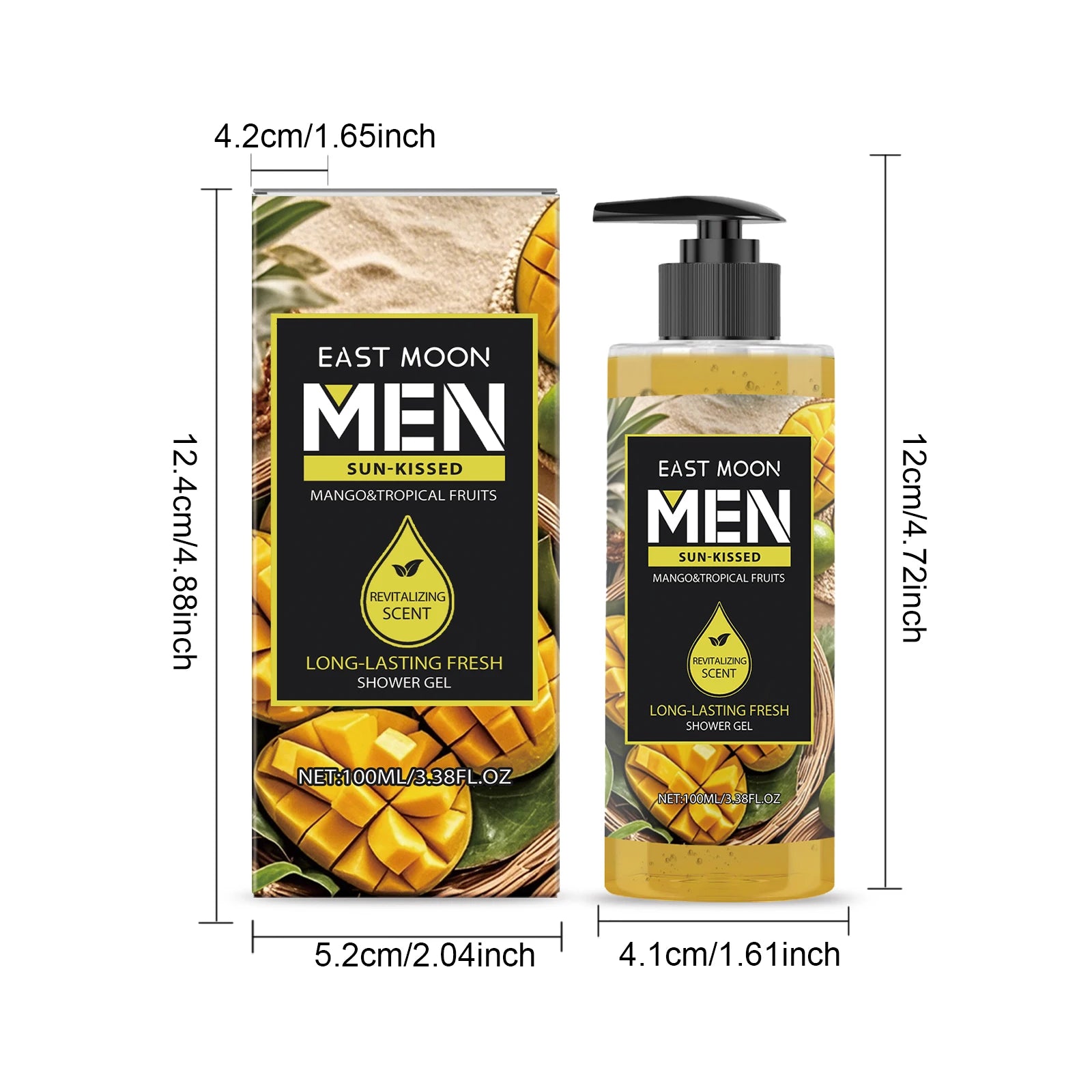 Fragrance Shower Gel Gift Set Deep Cleansing Shower Gel Moisturizing Refreshing Scent Long Lasting Fragrance Oil Control Qme Mango Moisturizing