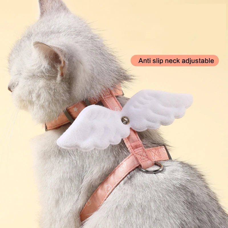 Kitten Harness Pet Traction Supplies Collar Small Cat Outdoor Leash Qme