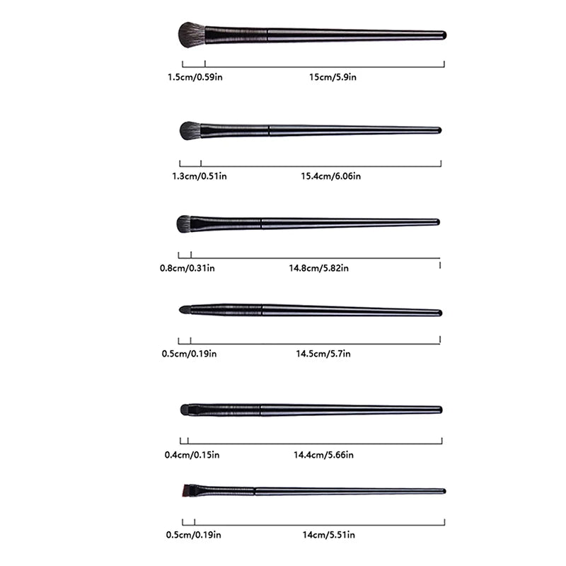 8 Women's Soft Eyeshadow Eyeliner Eyebrow Makeup Brushes Professional Qme