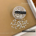 Glitter Glass Crystal Rhinestones Clear Flat Back Personalized Nail Qme 1