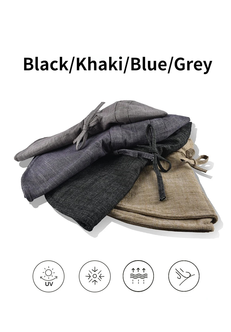 Summer Wide Brim Sun Hat Women's Foldable Travel Packable Bucket Hat Japanese UV Sunscreen Cotton Linen Beach Hat Fisherman Hat Qme