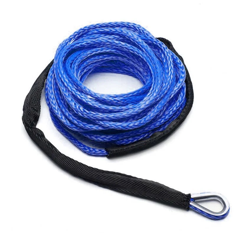 13500lbs Car Outdoor Accessories Truck Boat Emergency Replacement Synthetic Winch Rope 26mx8mm 12 Strand String Cable ATV UTV Qme