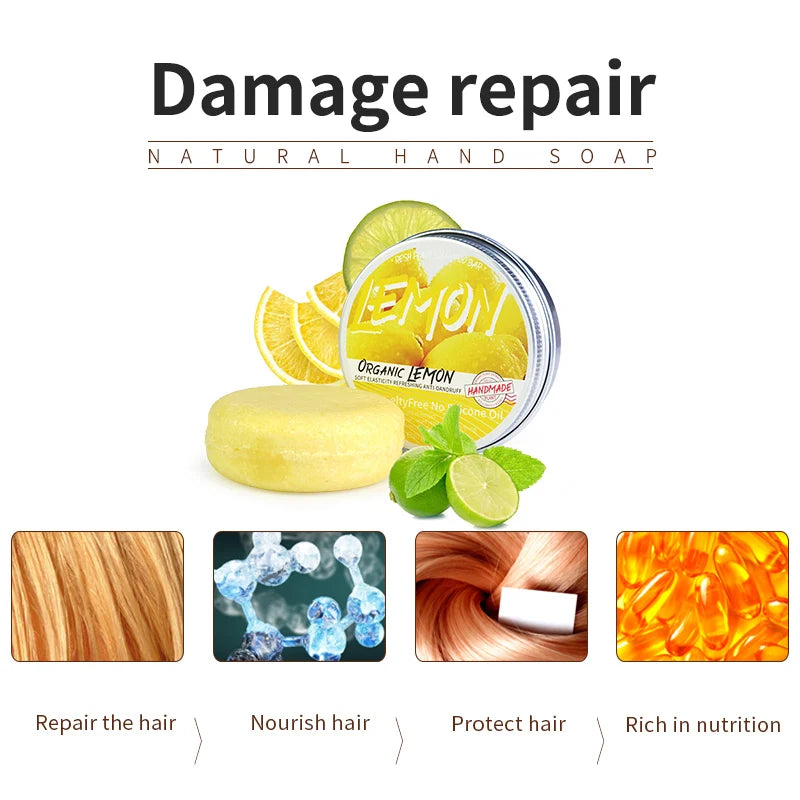 Lemon Plant Shampoo Refreshing Oil Controlling Dandruff Reducing Qme