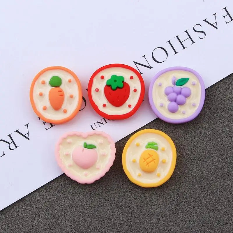 5pcs Fruit Cartoon Resin Flatback Diy Phone Case Charms Resin Accessoreis Diy Jewelry Craft Decoration Accessories Qme