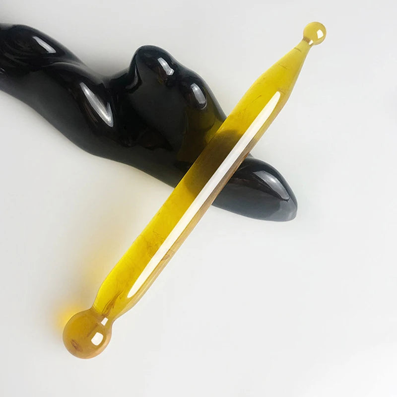 Facial Massage Acupuncture Point Pen Chinese Medicine Gua Sha Beauty Qme Yellow