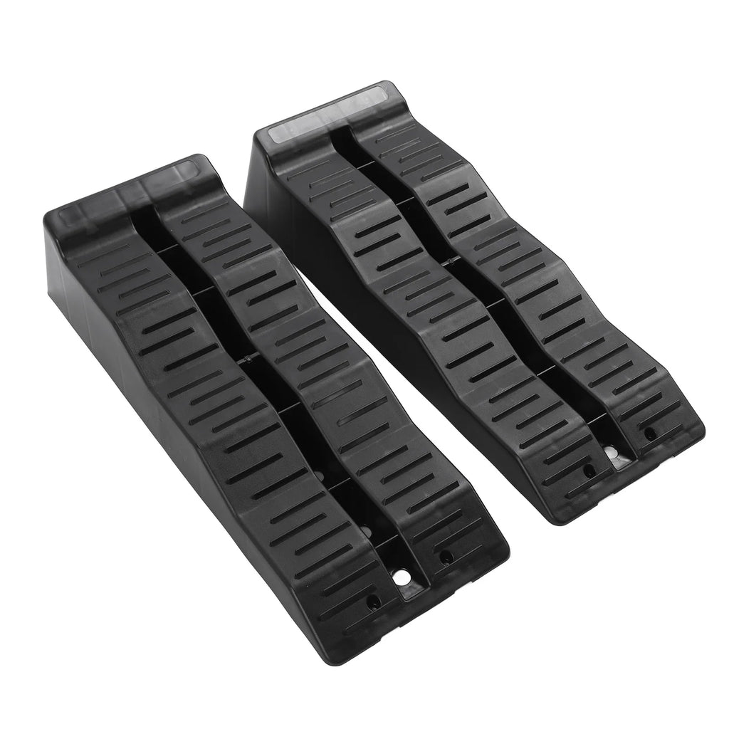RV Leveling Ramps 11000LBS Load Capacity RV Leveler Wheel Chock for Travel Trailer Campers Truck RV Leveling Blocks Qme