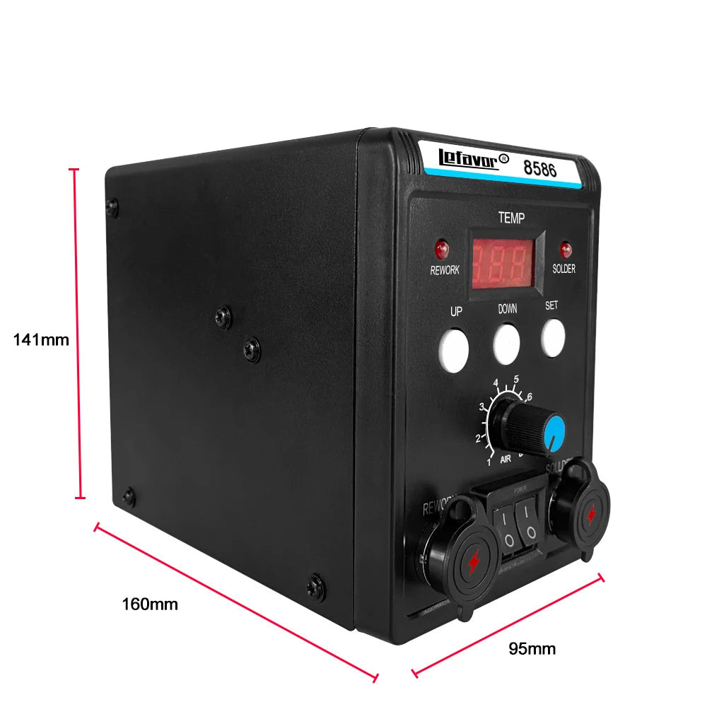 1 Digital Soldering Station Air Gun Solder Iron SMD BGA Rework Qme