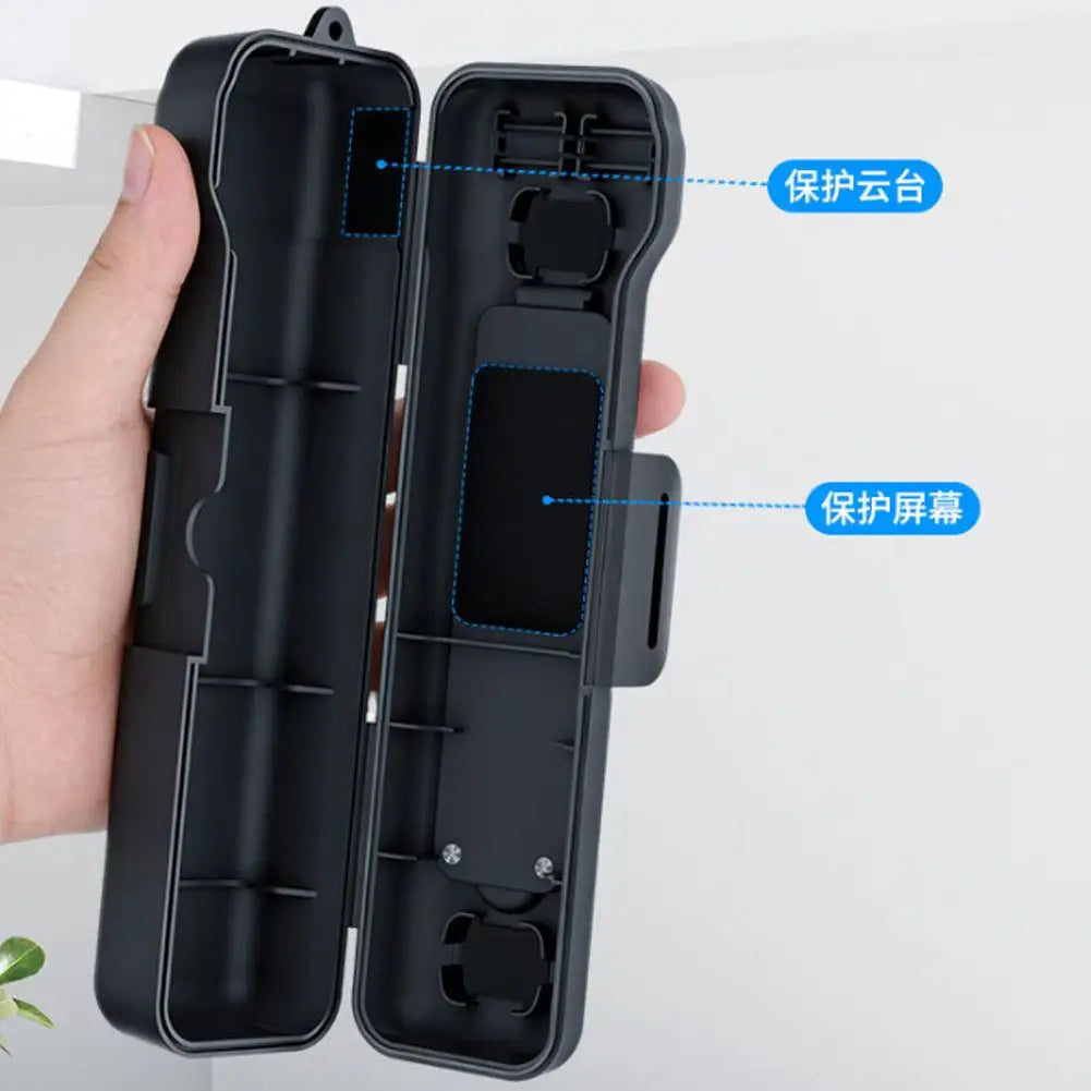Full Coverage Flip Case for DJI Osmo Pocket 4 3 Shockproof Protective Shell with Built-in Filter Storage Box Pocket 4 Accessory Qme