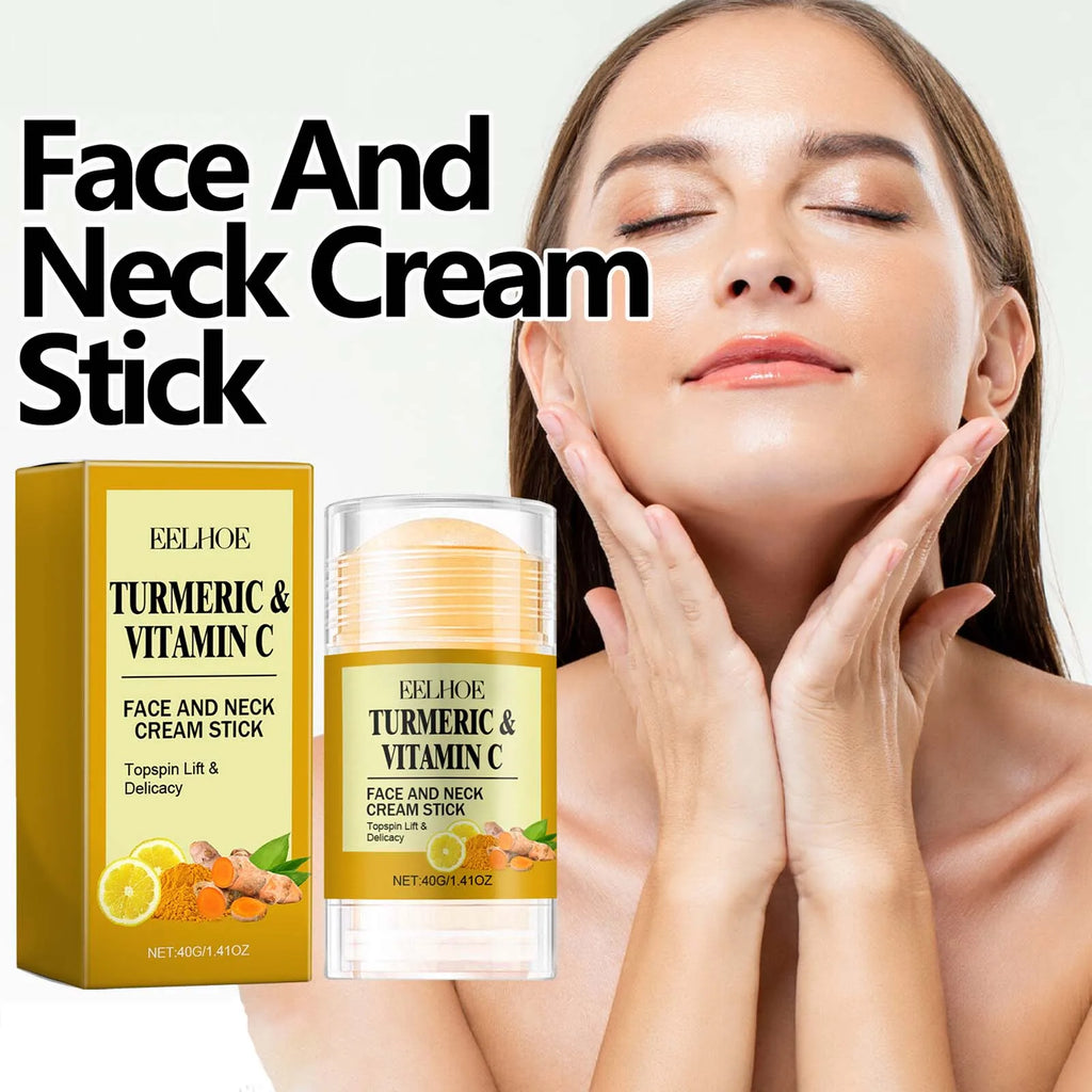 Turmeric Face & Neck Cream Stick Lift & Tighten Skin Lighten Neck Lines Smoothing Brightening Moisturizing Beauty Neck Care Crea Qme Default Title