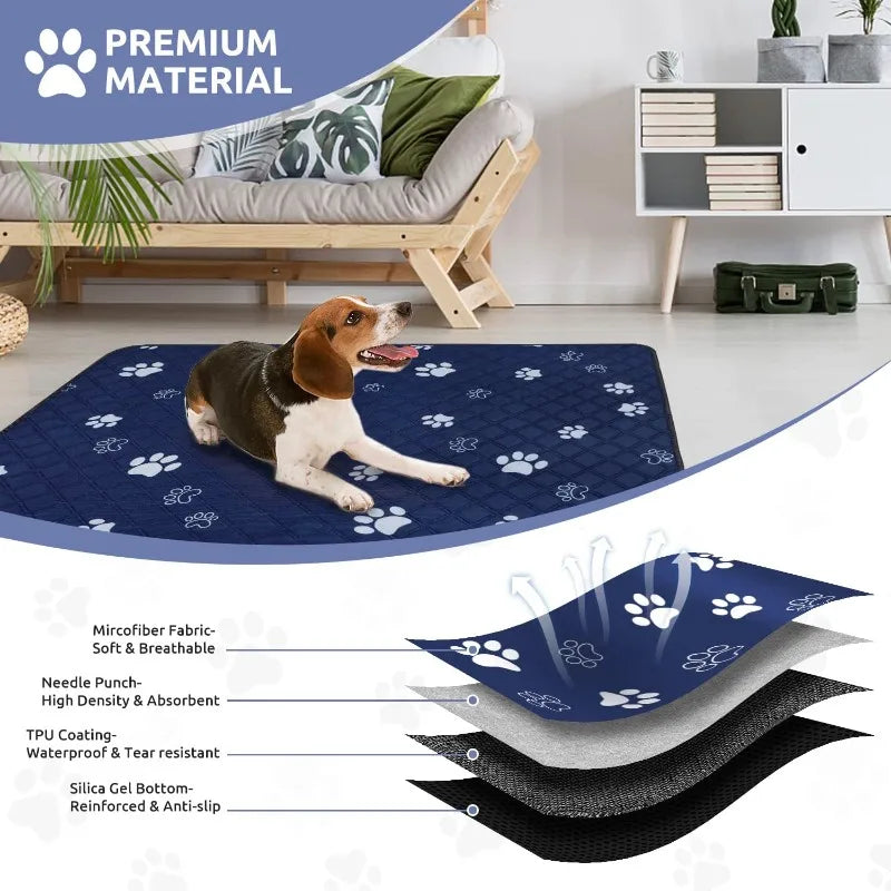 1 piece of reusable pet training mat for dogs, suitable for beddings, boxes, wiping, floors, fences, sofas, and cars Qme