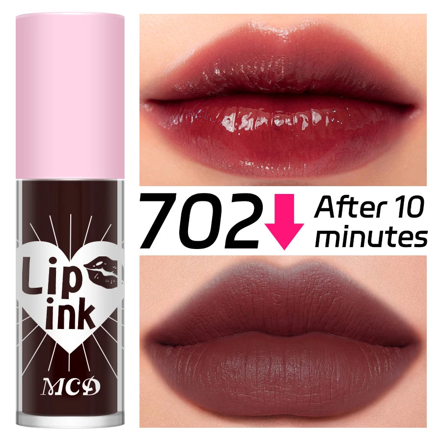 Waterproof Matte Lip Tint Long-lasting Glaze Sexy Plump Glow Oil Qme 702