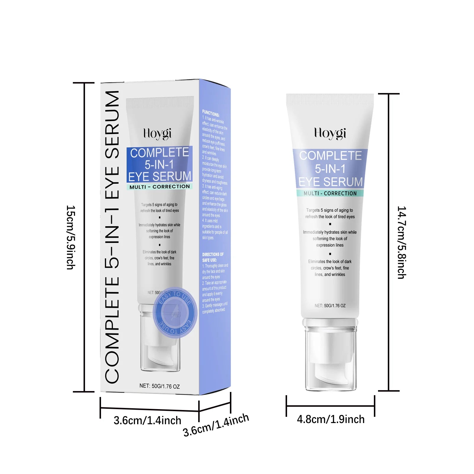 Collagen 5 IN 1 Firming Eye Cream Removes Dark Circles Eye Bag Firming Lifting Fade Fine Lines Improve Skin Retinol Eye Cream Qme