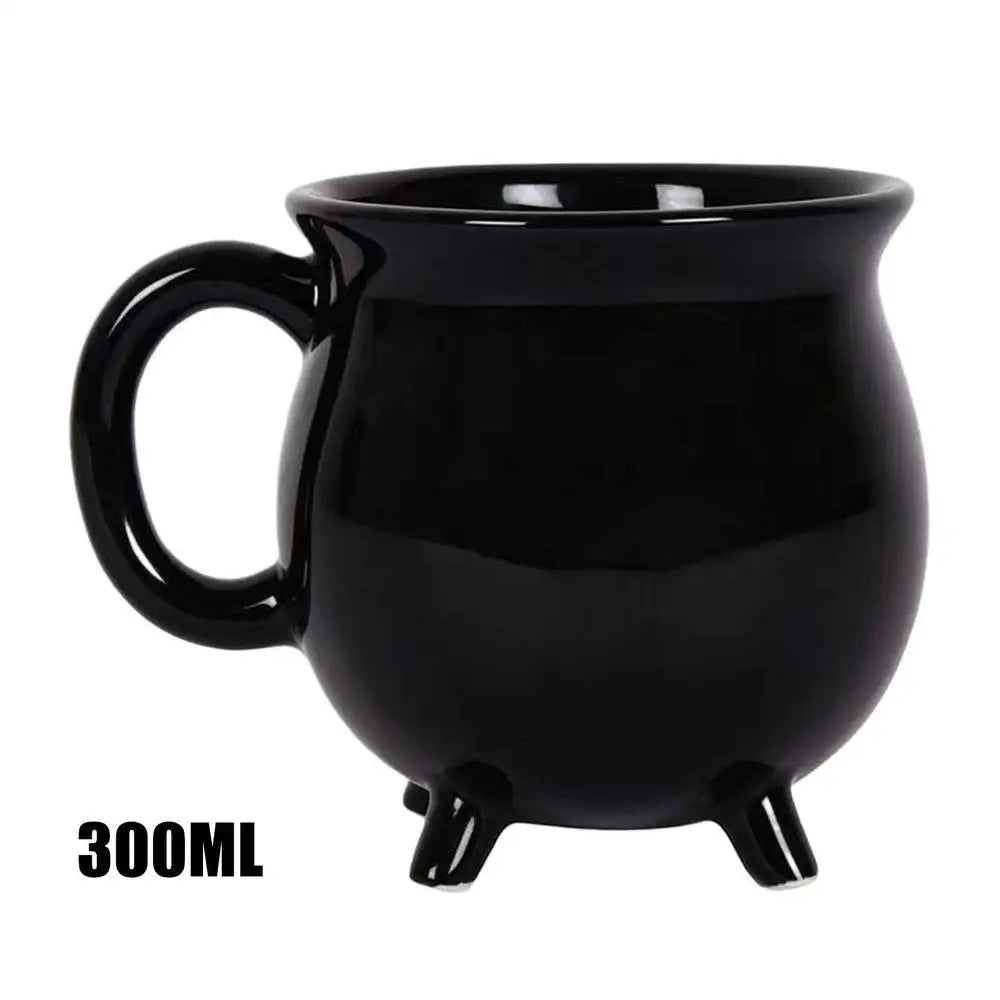 Cauldron Mug Halloween Witch Ceramic Beverage Mugs Gothic Drinkware Qme China Mainland Black 300ml