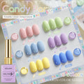 Candy Color Gel Nail Polish Set, 6 Colors High Saturation Macaron Solid Nail Gel, Pastel Purple Peach Pink Salon Quality Varnish Qme Set of 6pcs