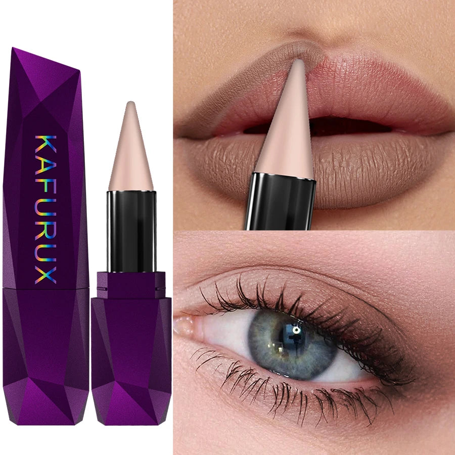 Matte Sexy Lipstick Non Fading Brown Lipliner Pen Contour Tint Qme 202