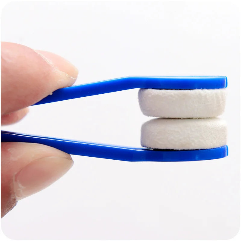 Portable Glasses Wipe Suede Cloth Cleaning Artifact Clip Does Not Qme