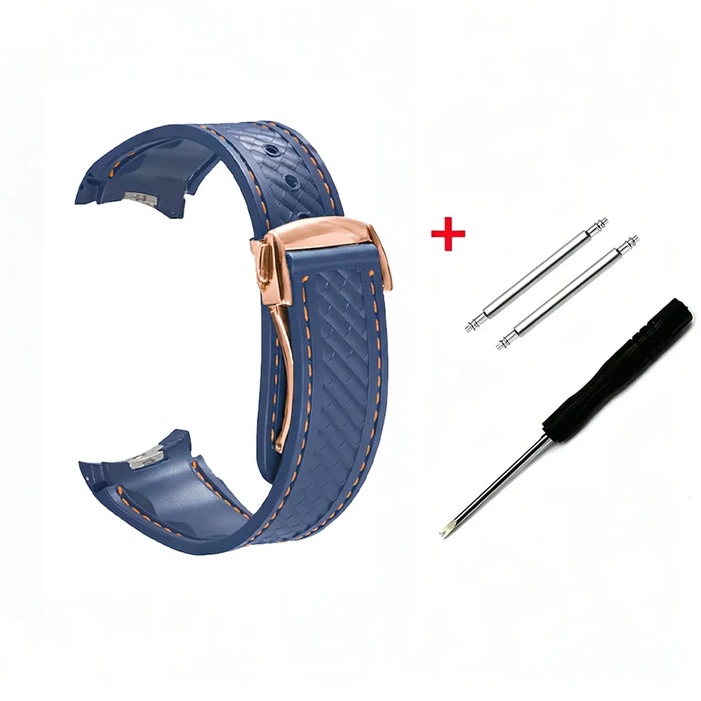 Rubber Watchband For Omega AT150 Seamaster 300 AQUA TERRA Diving watches straps Black Blue Silicone Watch Strap 20mm bracelet Qme GemUORGRG 20MM width band