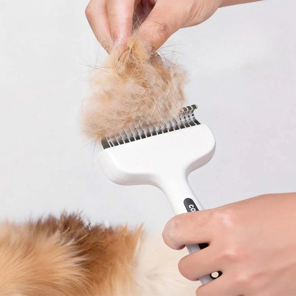 Professional 2in1 Undercoat Rake Brush Shedding Control Long Haired Qme