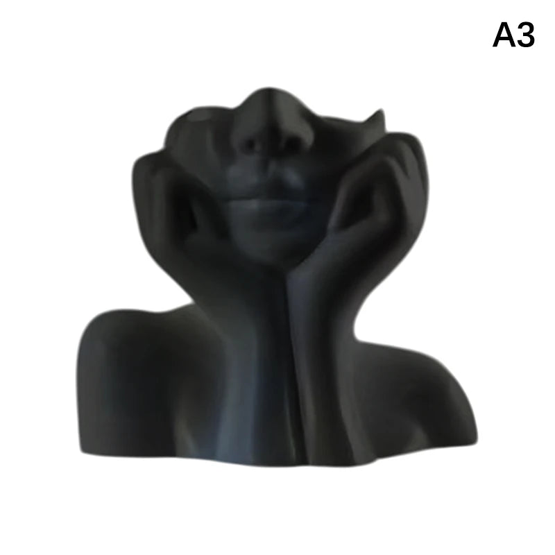 Creative Art Vase Makeup Brush And Pen Holder Multi-Functional Desk Organizer Statue Ornament Home Office Decor Qme A3