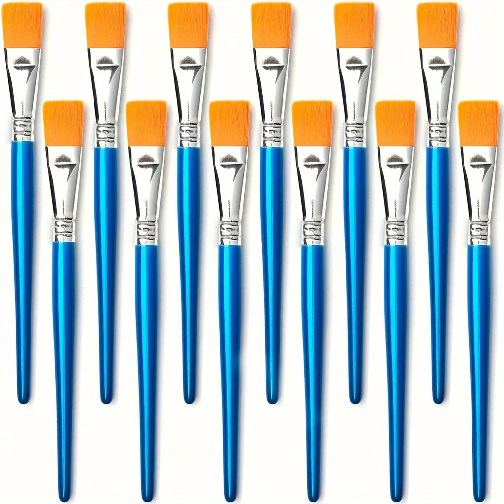 10pcs Pen Brush, Professional art use, Paint Brush, Oil Painting Pen, Paint Pen, Flat Head Painting Pen Qme