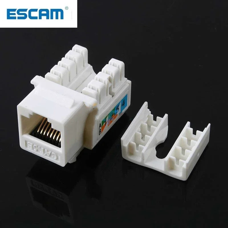 10pcs Cat5E 110 Punch Down Keystone Jack RJ45 CAT5 Network Qme