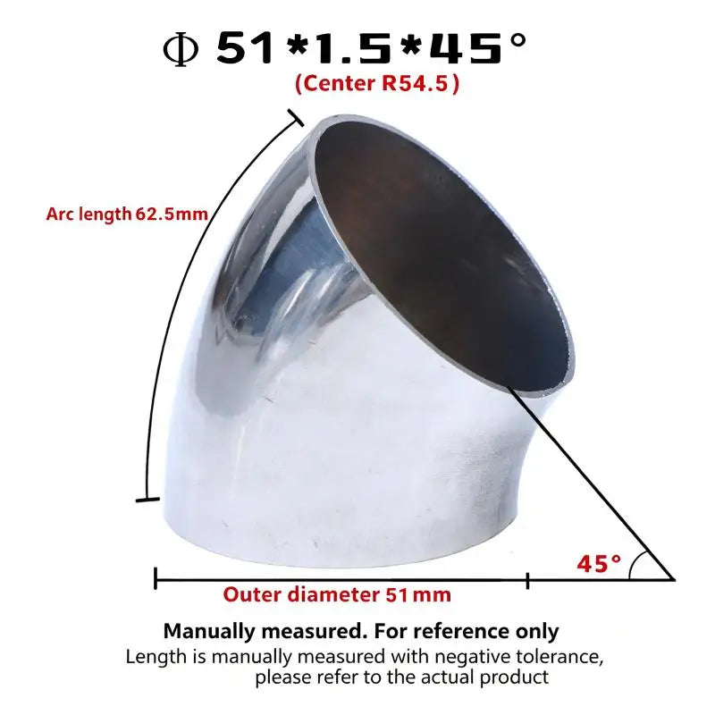 Sanitary Food Grade 45 Degree Weld Elbow 304 Stainless Steel, Polished Butt Weld Pipe Fitting 16-80mm OD Press Fitting Qme A15