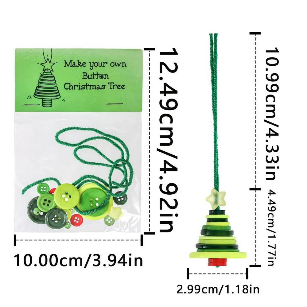 Christmas Tree Button Pendant Interactive Toy Snowman Ornament Crafts Qme China Mainland Green