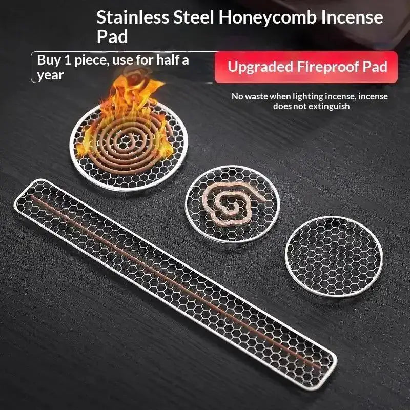 Stainless Steel Mosquito Spiral Holder Box Fireproof Lid Coil Burner Qme