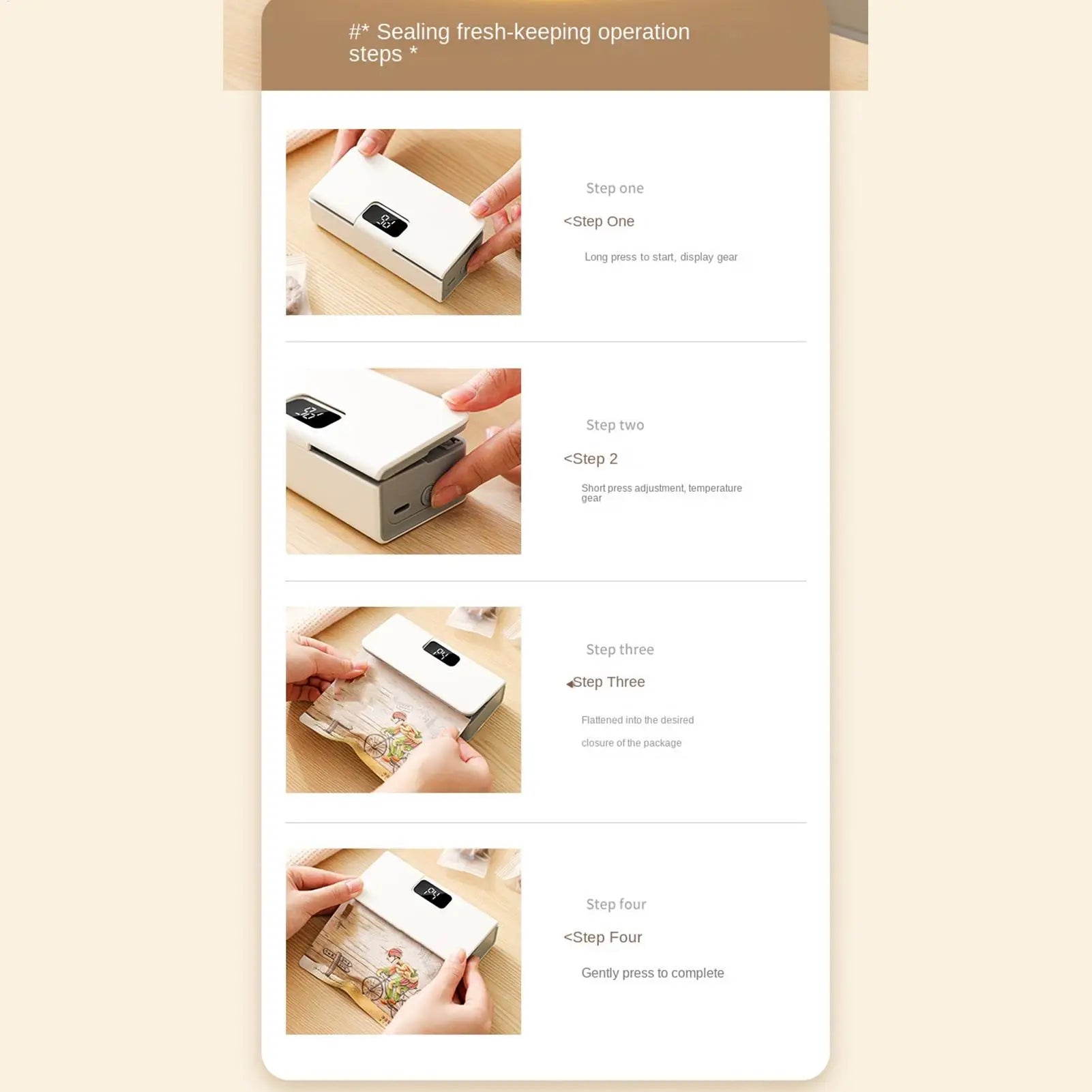 Bag Resealer 6-level Portable Rechargeable Magnetic Fast Heating Qme