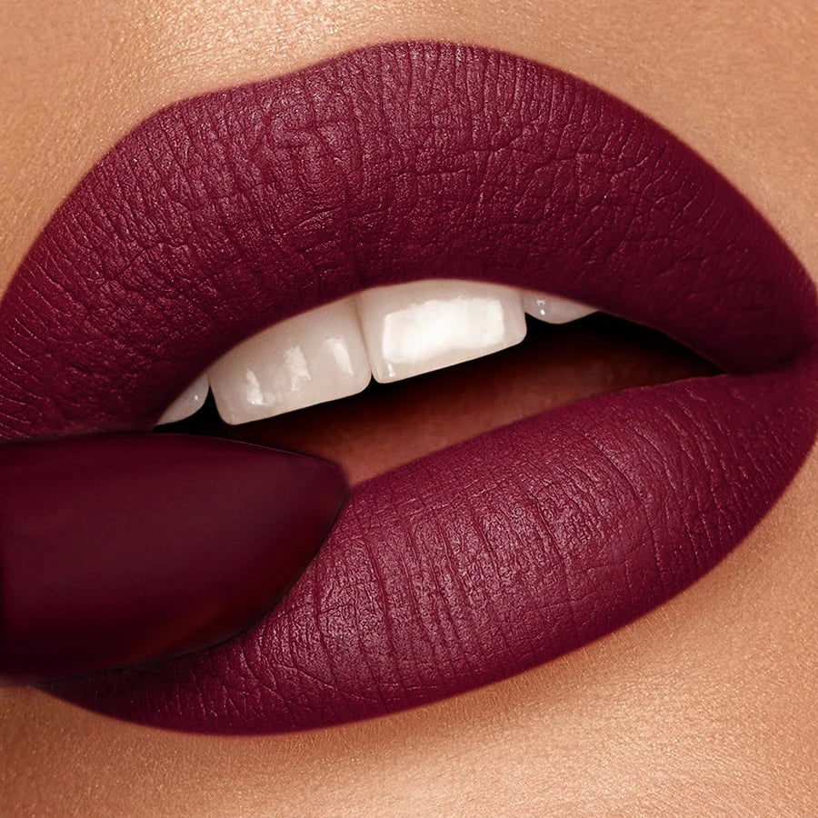 Nude Velvet Matte Lipstick Waterproof Long Lasting Red Lip Liner Qme