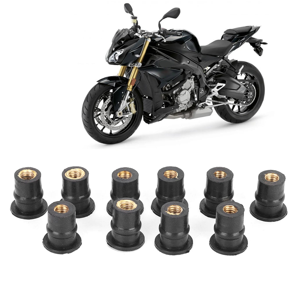 M5 Rubber Well Nuts 5mm/0.2in Metric Motorcycles Bolts Wellnut Rubber Well Nuts Well Nuts Kit Bolts Qme