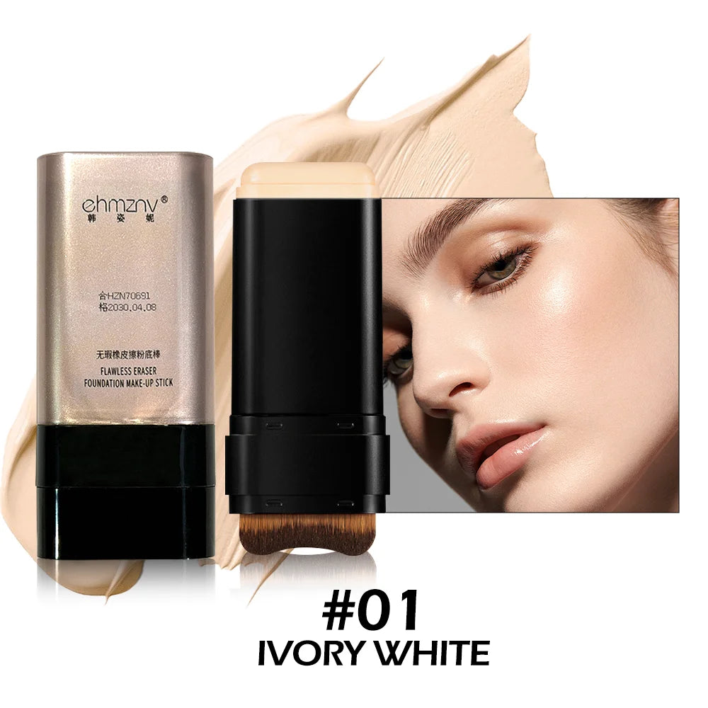 Dual-head Foundation Stick Built-in Brush One-step Application Qme Light Yellow