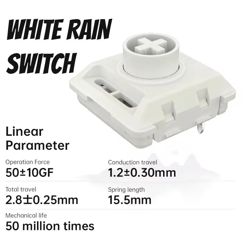 Kailh Low Profile Switch Customized Full POM The Elenments Series White Rain Black Cloud Hide Mountain Switch Qme