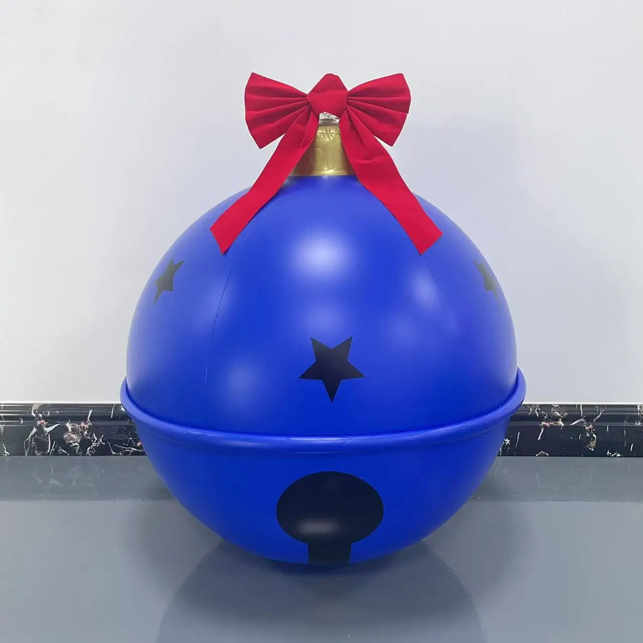 Large Christmas Ball Ornament Inflatable Bell Extra-Large Christmas Tree Decoration Outdoor Balloon Festive Holiday Decor Qme Deep Sapphire 60cm