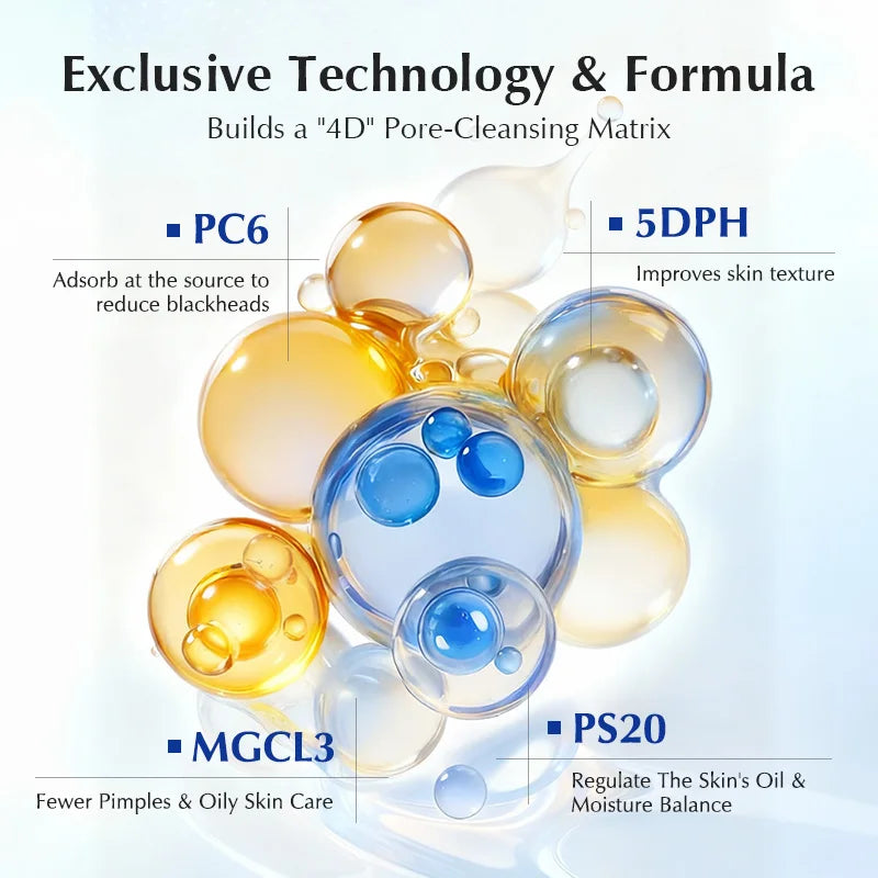 Korean Facial Cleanser Salicylic Acid Niacinamide Blue Lotus Extract Qme