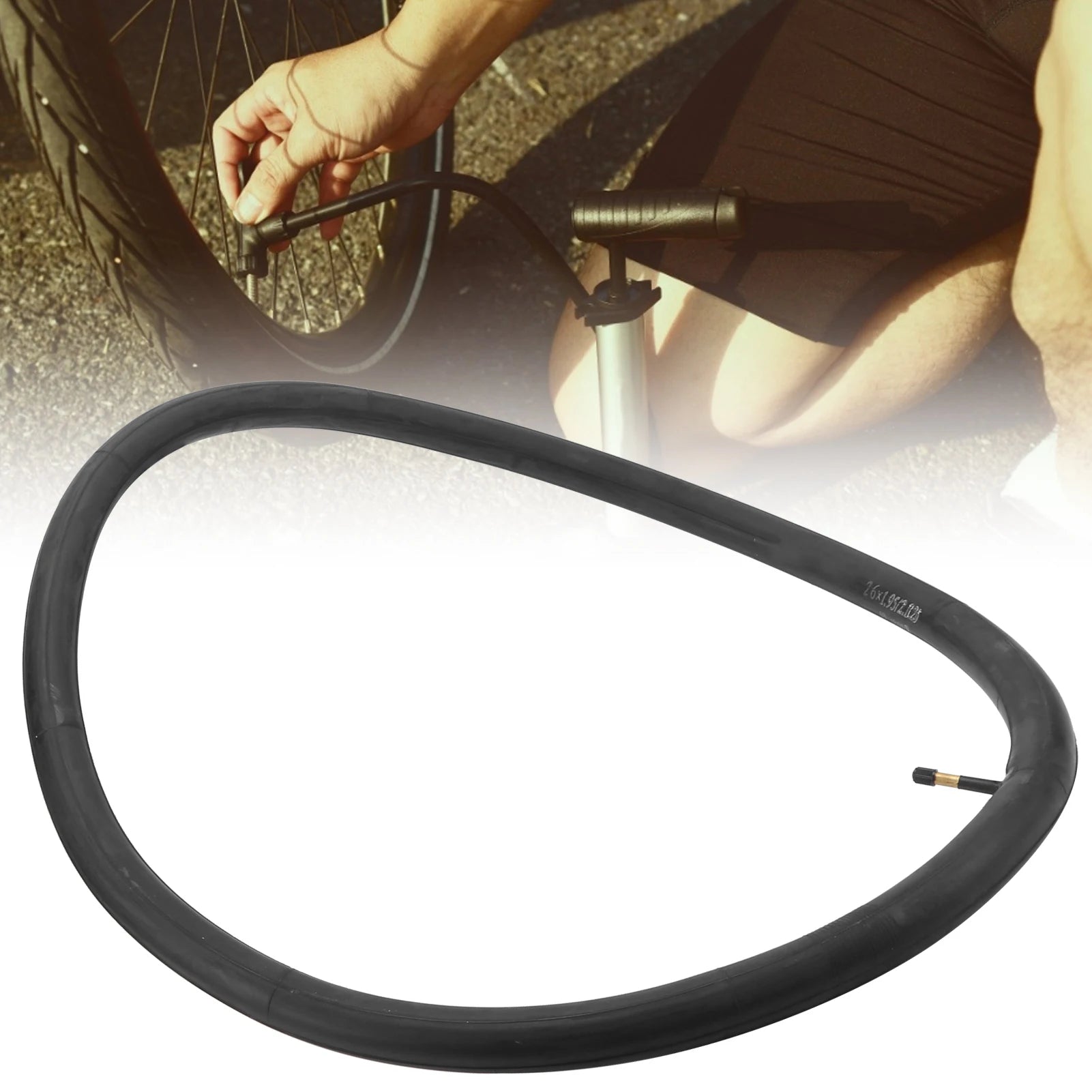 Butyl Rubber Inner Tubes 26x1.95/2.125 Bike Inner Tubes Schrader Valve 26inch Butyl Rubber Inner Tubes Replacement Qme