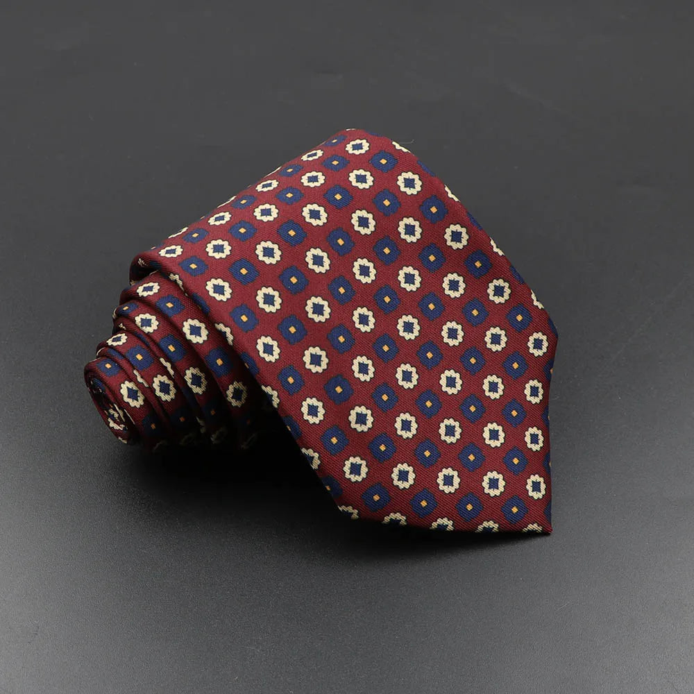 Men's Fashion Silk Tie Soft Novelty Necktie Blue Green Orange Ties