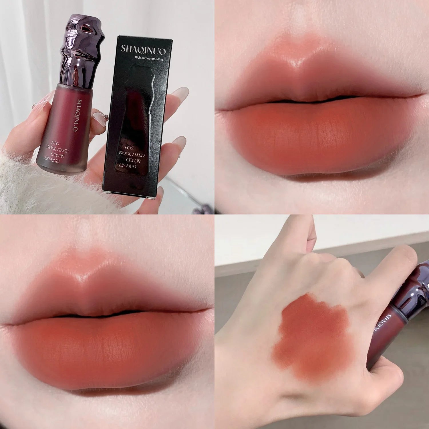 SHAQINUO Matte Velvet Autum&winter Lip Mud Cream Clay Long-lasting Qme S9055-04