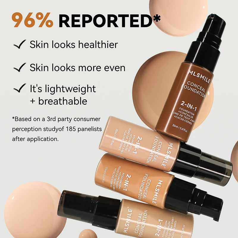 Face Foundation Cream Oil-Control Matte BBCream Waterproof Lasting Concealer Liquid Full Coverage Matte Base Professional Makeup Qme