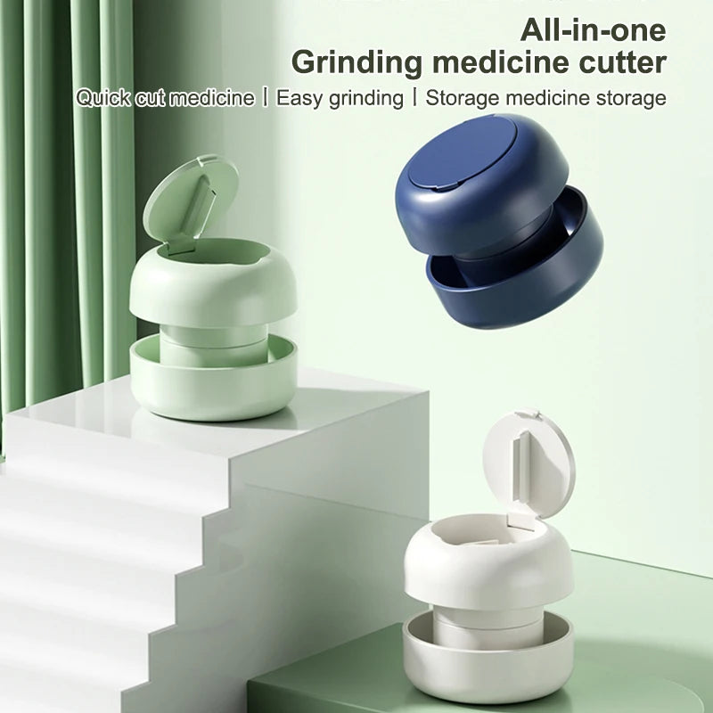 Pill Cutting Dispenser Organizer 1 Portable Grinder Cutter Qme