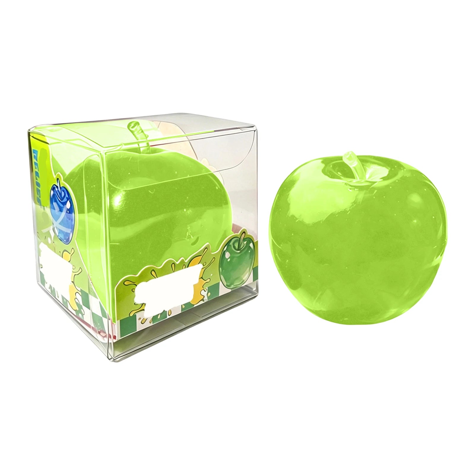Simulated Green Apple Molding Squeezable Toy Stress Relief and Hand Exercise Fidget Toy with Packaging Party DIY Decor Fun Gift Qme