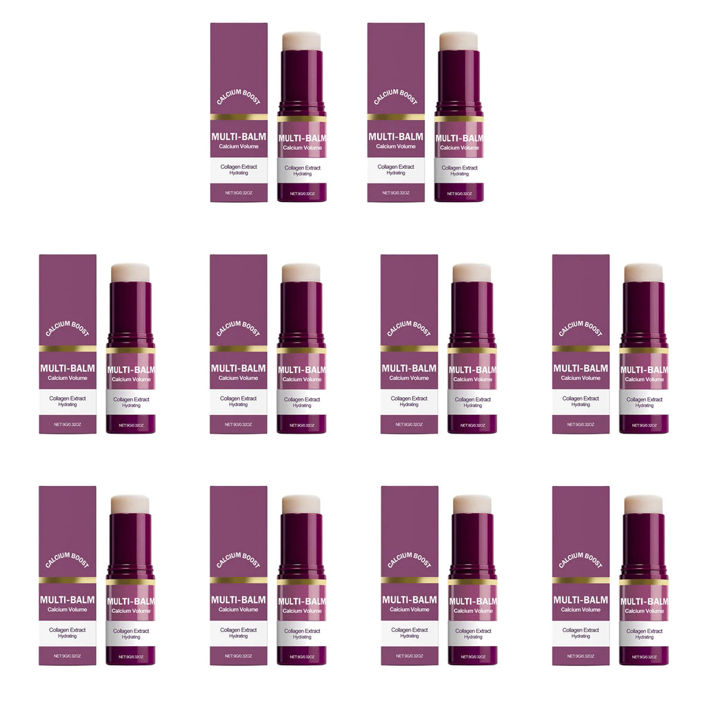 Multi Balm Calcium Volume Firming Skin Hydrating Nourishing Smoothing Collagen Moisturing Stick Suitable for Eyes Neck Face Qme 10Pcs