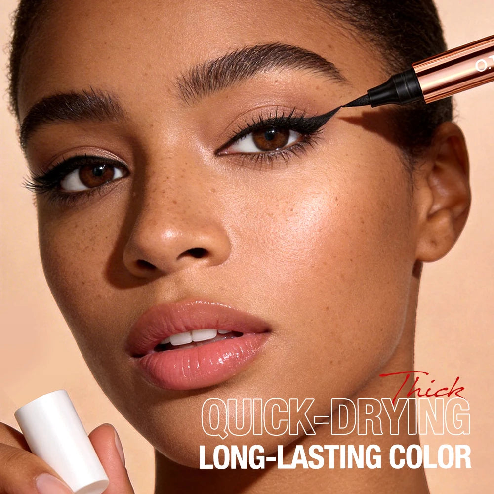 O TWO Black Eyeliner Stamp Liquid Pen Waterproof Fast-dry Qme