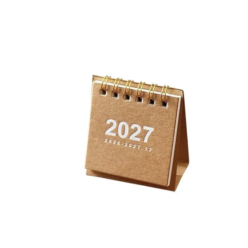 2027 Simple Creative Mini Desk Calendar Small Coil Desktop Planner Qme