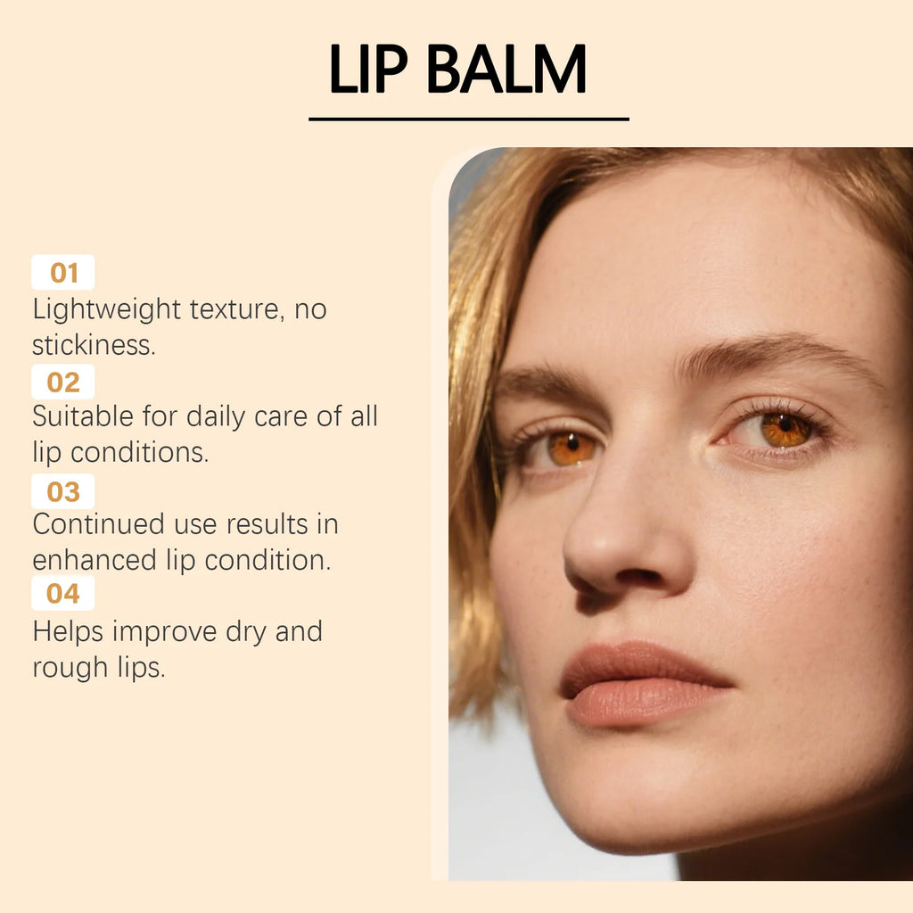 6PCS Moisturizing Lip Balm Set Deep Moisturizing Brightening Lip Color Lip Care for Dry Lips Daily Use Gift For Holiday Parties Qme