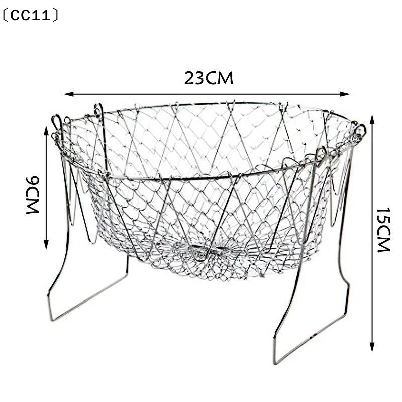 Stainless Steel Foldable Multifunctional Fryer Basket French Fry Qme