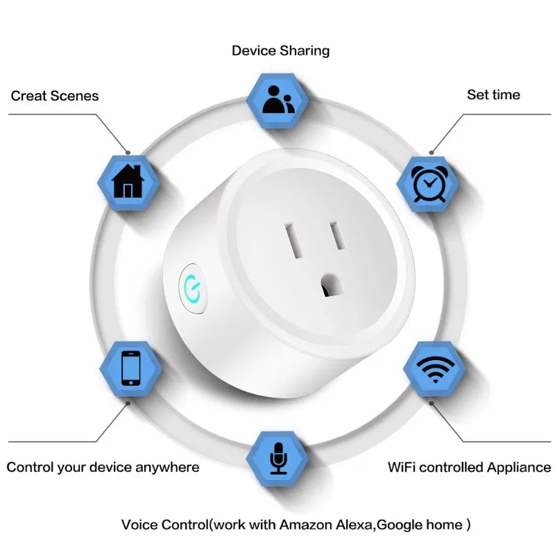 Graffiti Zigbee Smart Socket Phone Remote Control Voice Control English European American Plug Qme