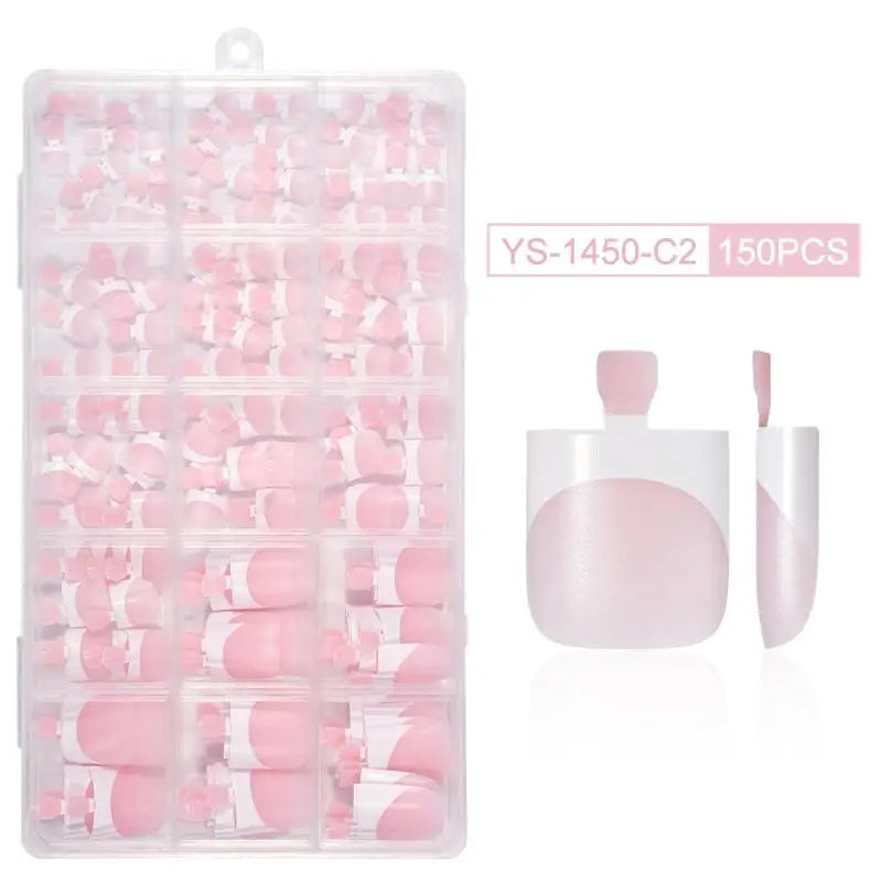 Easy Application Square Matte Full Cover Toe Nail Tips Pedicures Qme 6